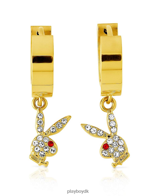 bunny huggie hoop og dinglende charme ørering D06FFT1608 tilbehør Playboy