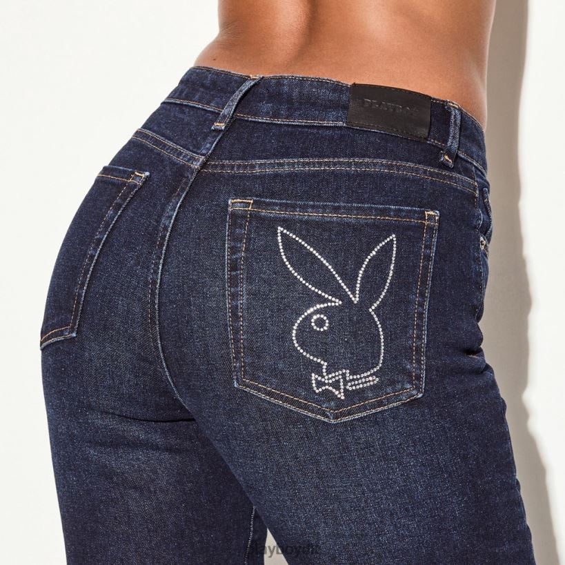 flare jean indigo D06FFT1186 tøj Playboy