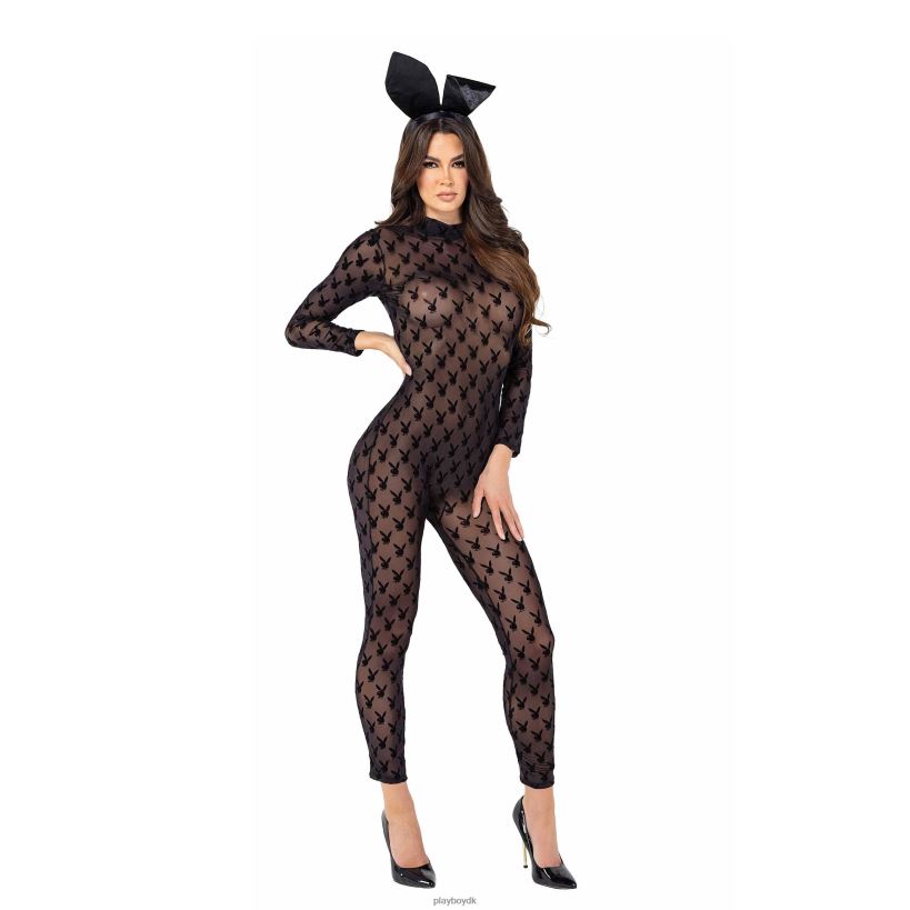 sheer bunny bodysuit - 2 stk sæt D06FFT1355 tøj Playboy