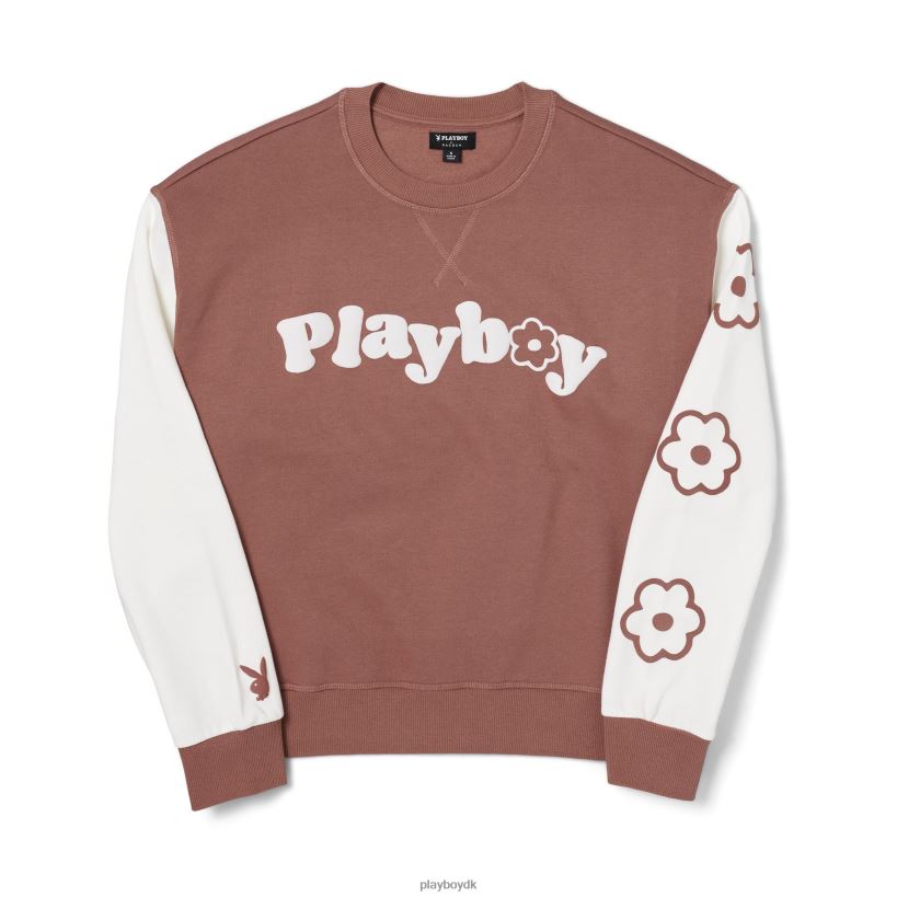 kontrast lejr sweatshirt med rund hals D06FFT1141 tøj Playboy