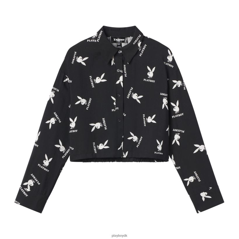 cropped button down skjorte D06FFT1000 tøj Playboy