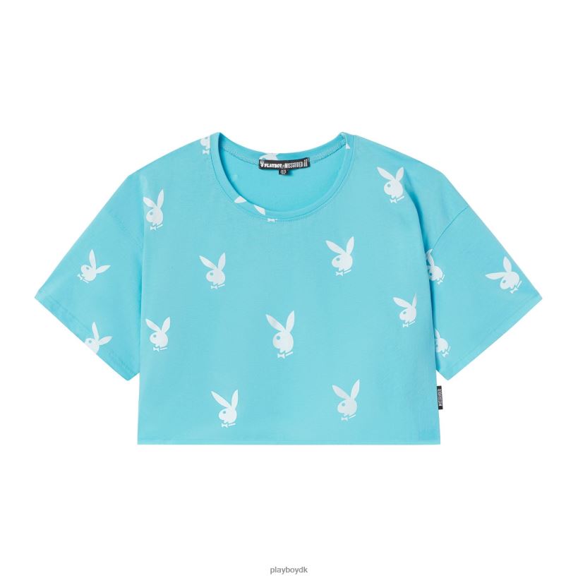 logo cropped t-shirt D06FFT1005 tøj Playboy