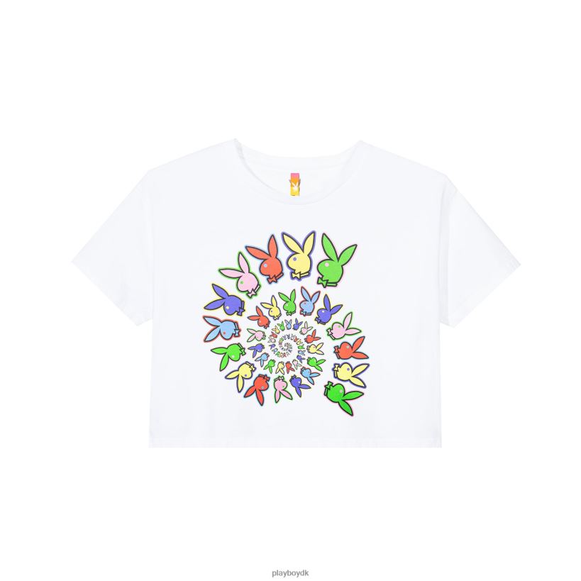 spiral cropped t-shirt D06FFT959 tøj Playboy x Color Bars