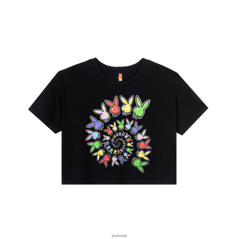 spiral cropped t-shirt D06FFT960 tøj Playboy x Color Bars