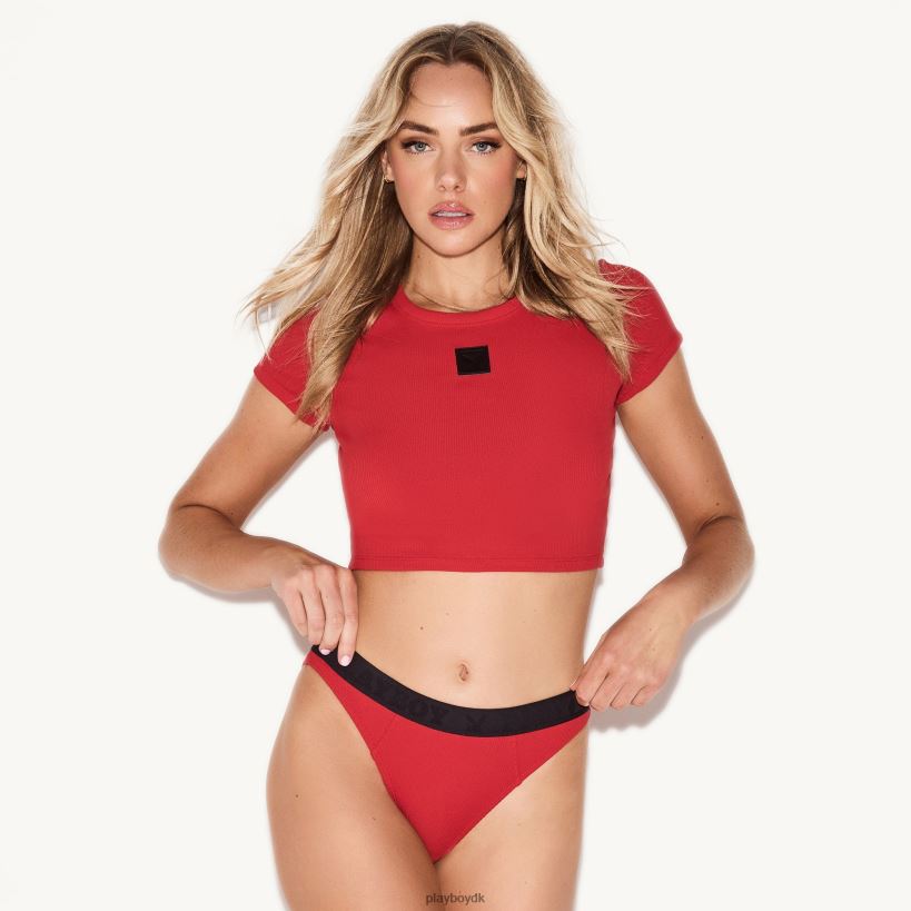 the essentials rib baby tee D06FFT1014 tøj Playboy