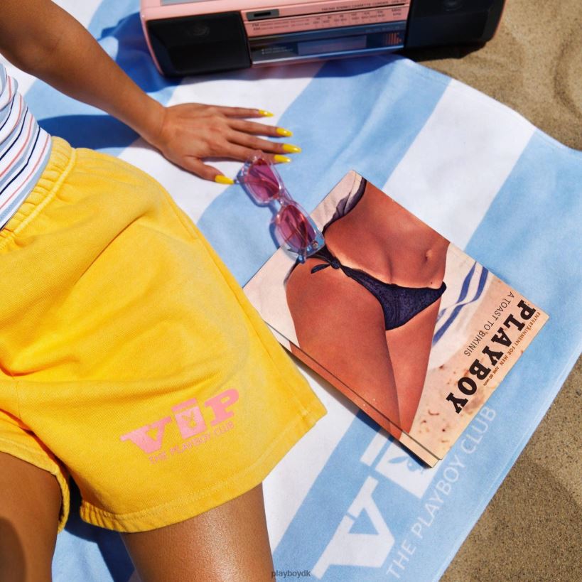 vip club sweat kort gul D06FFT652 tøj Playboy