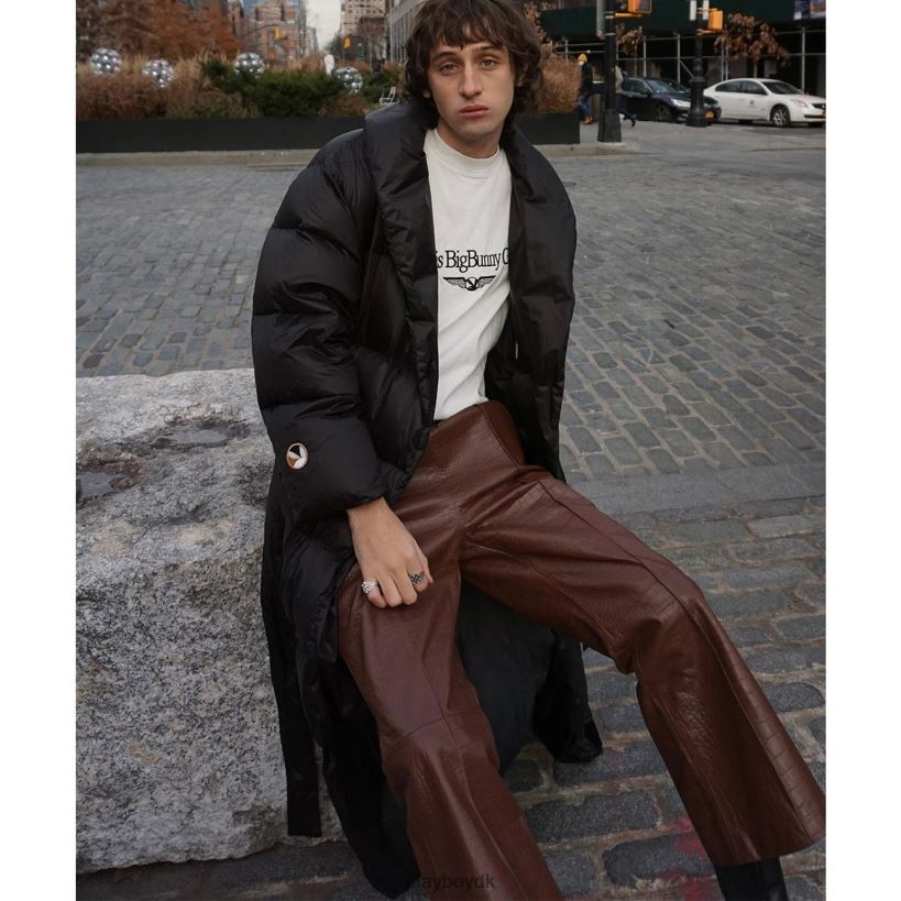 flare bukser i krokodillelæder D06FFT559 tøj Playboy