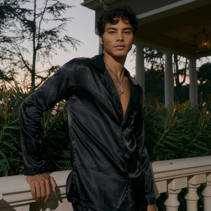 satin palæ lounge sæt D06FFT671 tøj Playboy