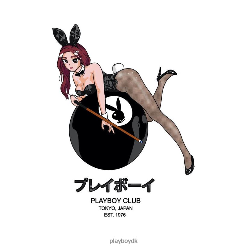 8-ball tokyo club t-shirt slipsfarve D06FFT99 tøj Playboy