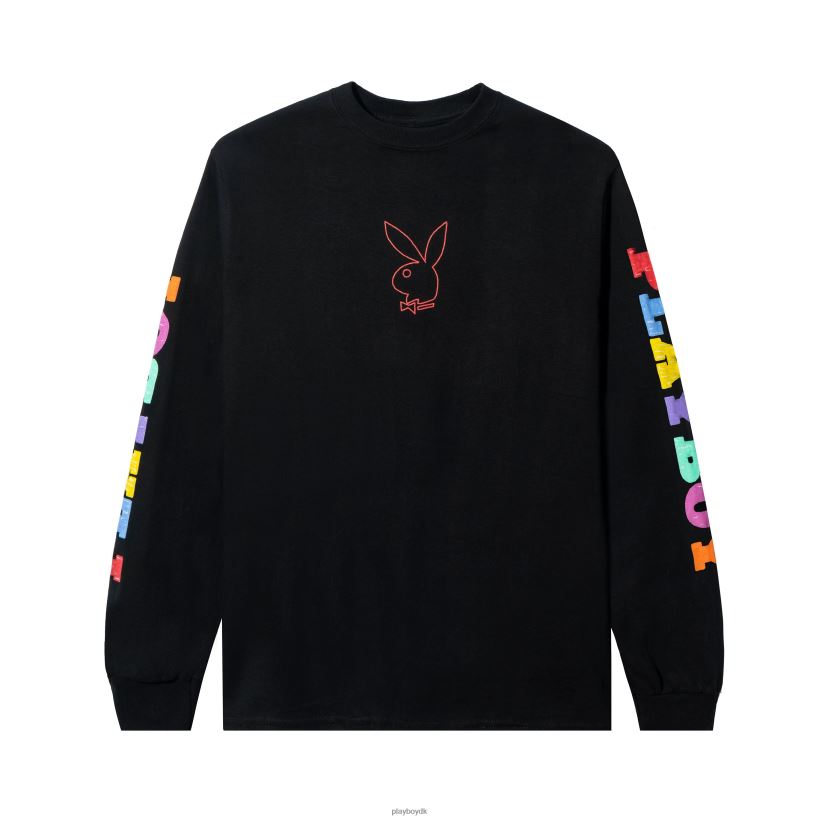 color-blok langærmet t-shirt D06FFT332 tøj Playboy