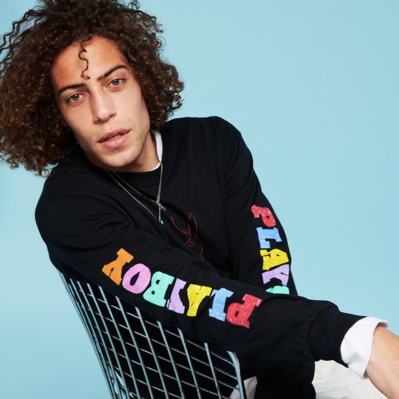 color-blok langærmet t-shirt D06FFT332 tøj Playboy