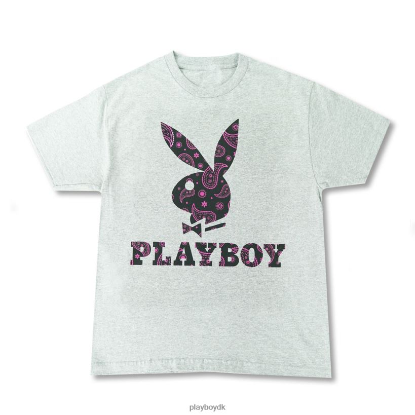 kaninhoved paisleygrå t-shirt D06FFT32 tøj Playboy