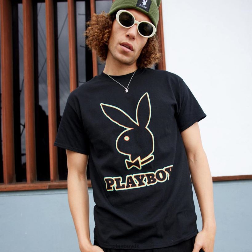 kontur grafisk t-shirt D06FFT259 tøj Playboy