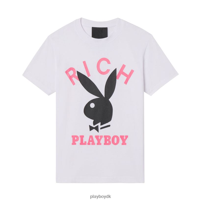 logo t-shirt D06FFT128 tøj Playboy x John Richmond