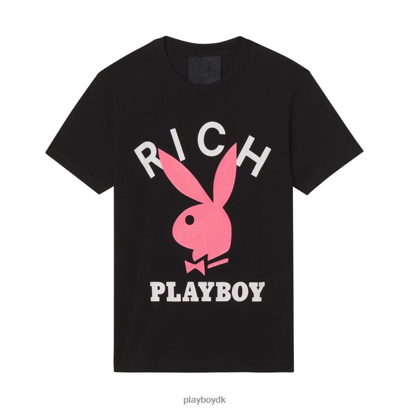 logo t-shirt D06FFT129 tøj Playboy x John Richmond