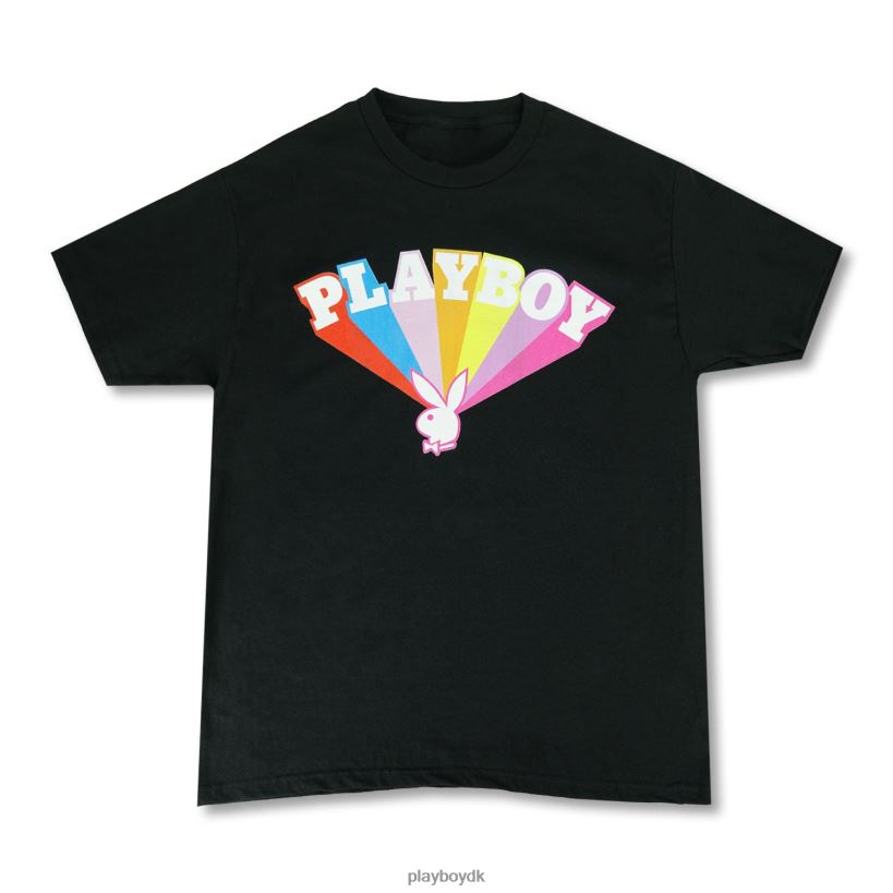regnbue stråler t-shirt D06FFT20 tøj Playboy