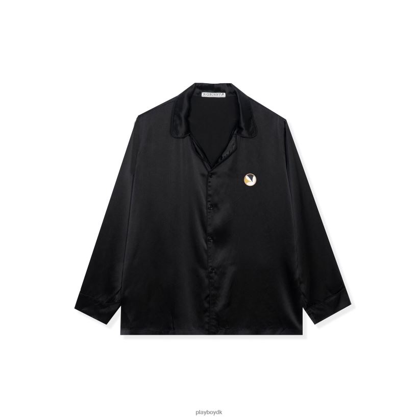 silke button down krave top D06FFT269 tøj Playboy