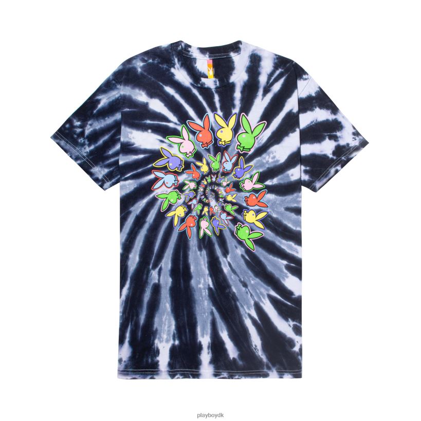 spiral tie-dye t-shirt D06FFT227 tøj Playboy x Color Bars