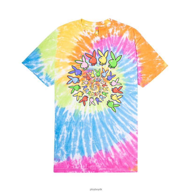 spiral tie-dye t-shirt D06FFT228 tøj Playboy x Color Bars
