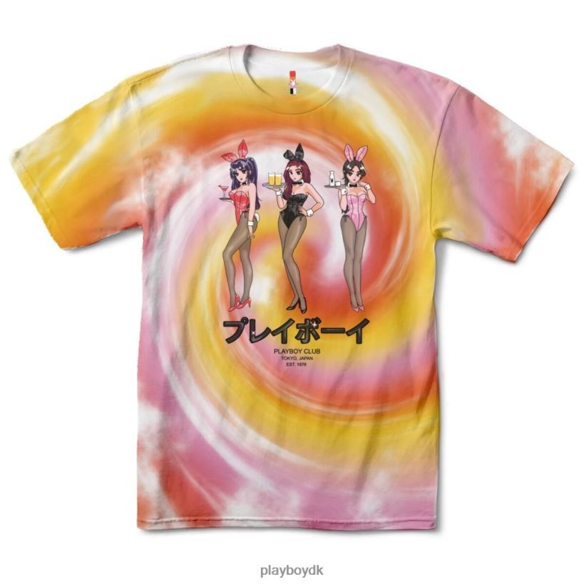 tokyo club happy hour tie-dye t-shirt D06FFT108 tøj Playboy